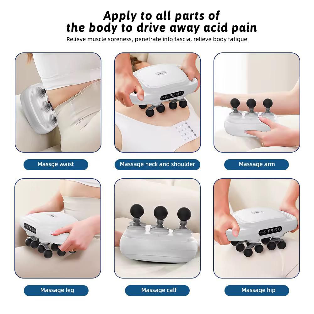 12-Head Fascia Massage Gun – Deep Tissue Muscle Relaxation Device