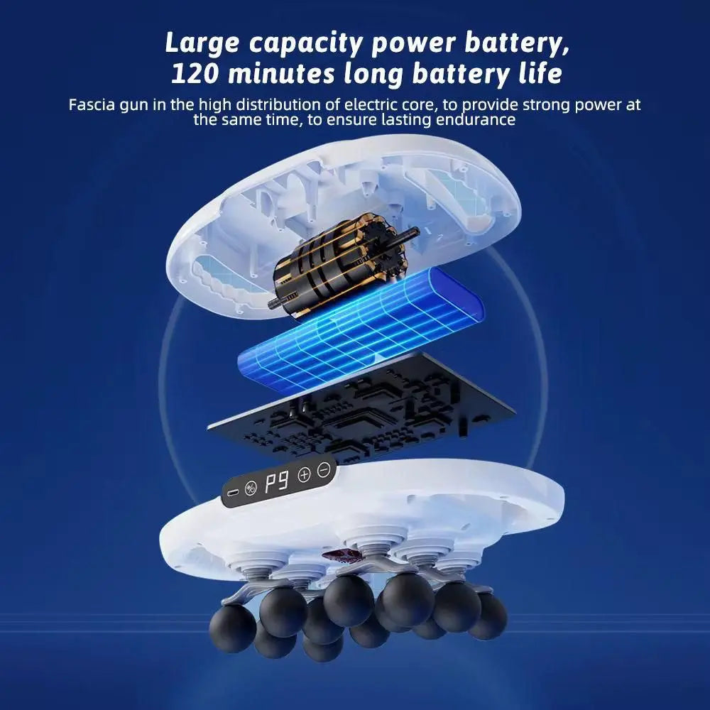 12-Head Fascia Massage Gun – Deep Tissue Muscle Relaxation Device Beautimech