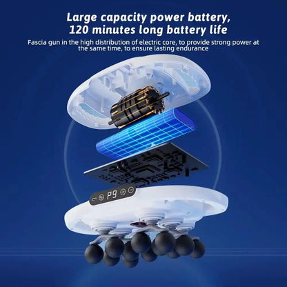 12-Head Fascia Massage Gun – Deep Tissue Muscle Relaxation Device Beautimech